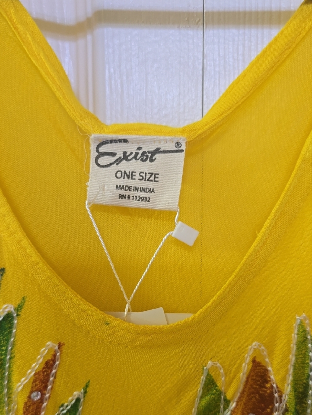 Embellished Yellow Floral Handkerchief Hem  Dress - Picture 2 of 10